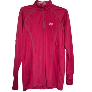 Dairy Queen DQ Signature Concepts Quarter Zip Pullover Magenta Pink Medium